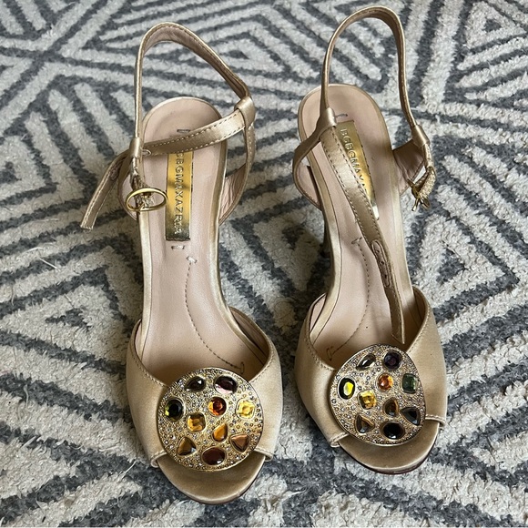 BCBGMAXAZRIA colored stone platform heels - Picture 3 of 4